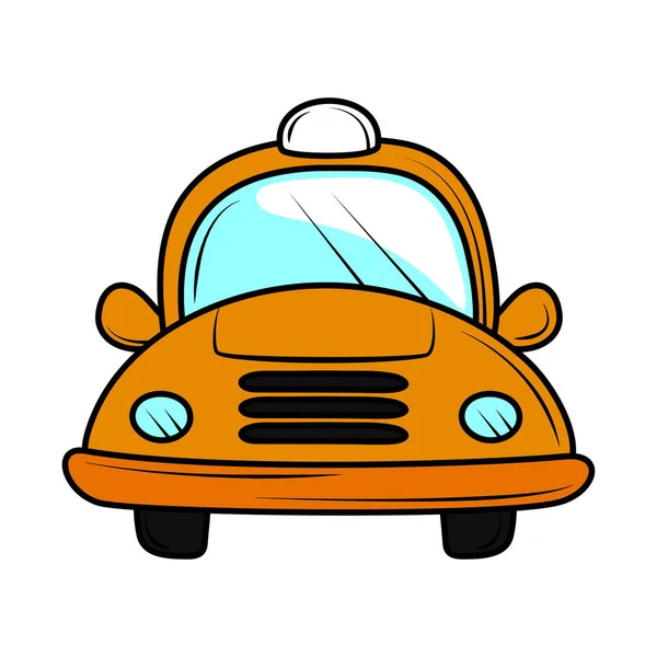 Taxi Vervoer Met Hand Getekend Pictogram — Stockvector