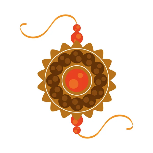 Индуистский Браслет Цветок Аксессуар Значок — стоковый вектор