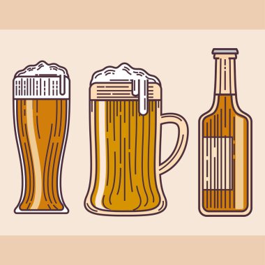 bira şişesi ve bardak simgeleri