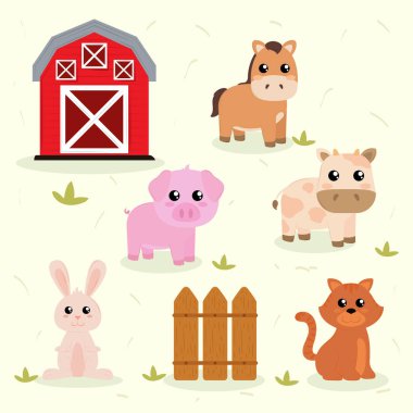 şirin çiftlik hayvanları seti