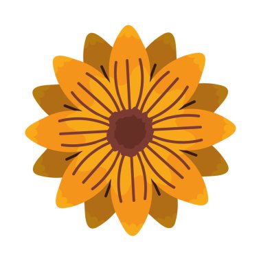 karikatür çiçek simgesi izole edilmiş