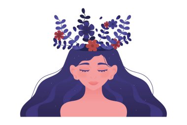 Olumlu düşünen genç bir kadın.