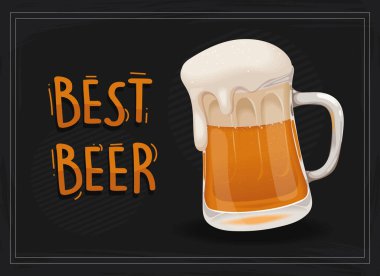 En iyi bira afişi siyah arkaplan