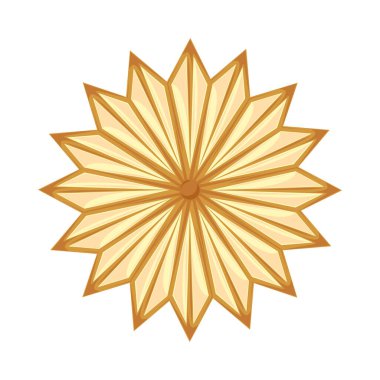 altın çiçek simgesi izole edilmiş vektör