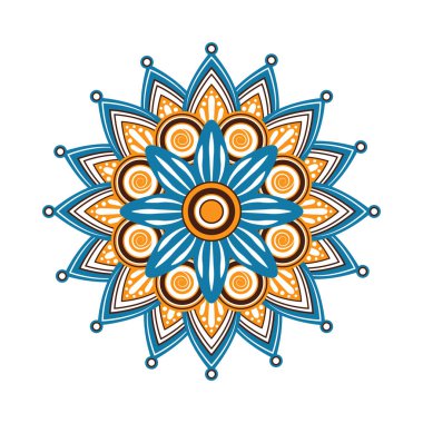 mandala dekorasyon simgesi izole edilmiş daire