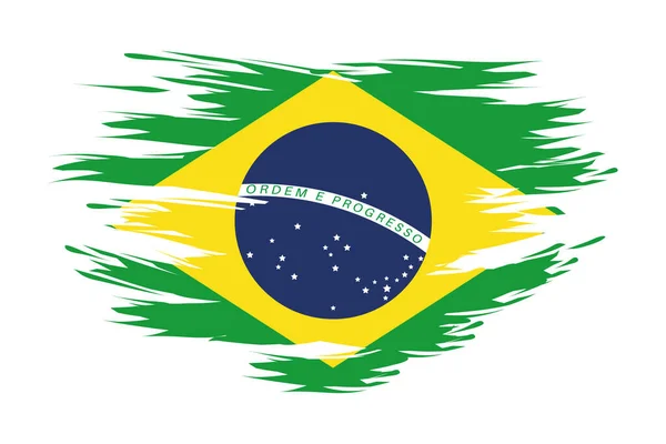Bandera Brasil Icono Aislado — Vector de stock