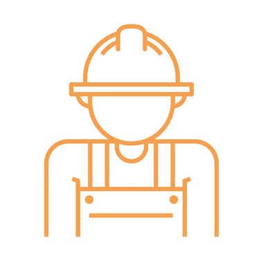 İşçi inşaat mesleği simgesi hattı izole edildi