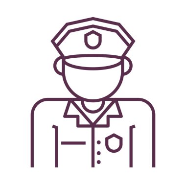 polis karakteri meslek simgesi satırı izole edildi