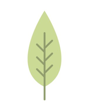 Yaprak doğa simgesi izole edilmiş beyaz arkaplan