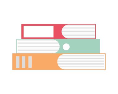 İzole kitap simgesi yığını