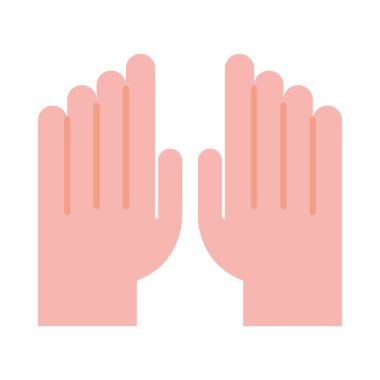 İnsan eli çizgi film simgesi izole