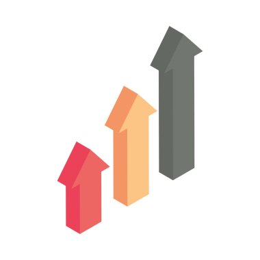 izometrik iş haritası okları simgesi izole edildi