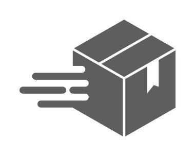 hızlı dağıtım kutusu simgesi izole edildi