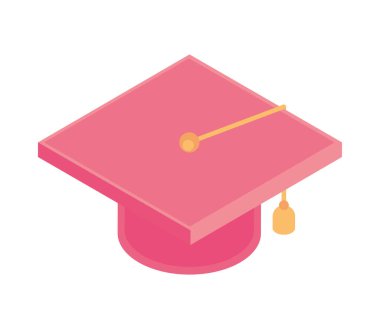 izometrik mezuniyet başlığı simgesi izole edildi