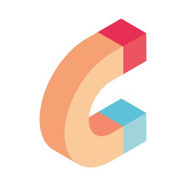 izometrik mıknatıs simgesi izole edildi