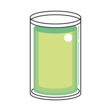 Kokteyl cam simgesi izole edildi