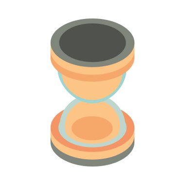 izometrik kum saati simgesi izole edildi