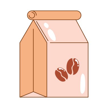 kahve poşeti ürün simgesi izole