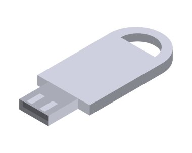 Flash disk veri simgesi izometrik