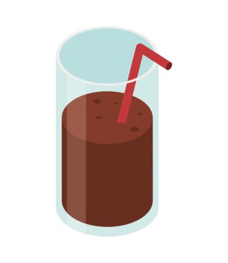 Çikolata içeceği ürün ikonu izometrik