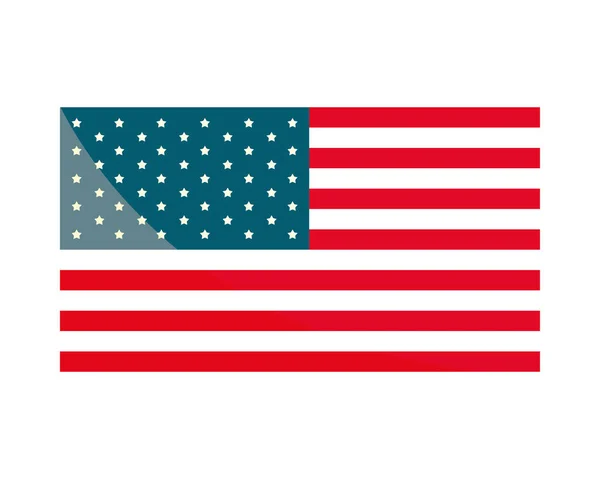 Флаг Соединенных Штатов Америки Значок Изолирован — стоковый вектор