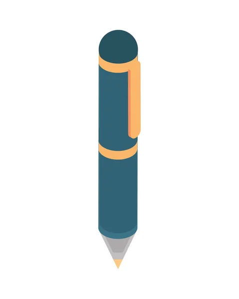 Isometrisches Stift Symbol Flach Isoliert — Stockvektor
