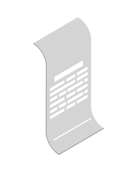 Isometric Voucher Paper Icon Isolated — Stock Vector