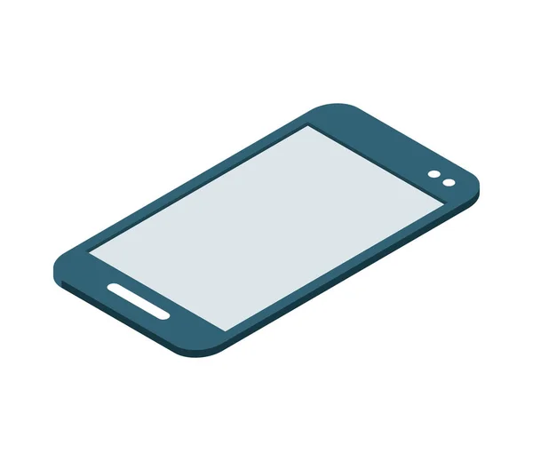 Isometric Smartphone Device Icon Isolated — Stock Vector