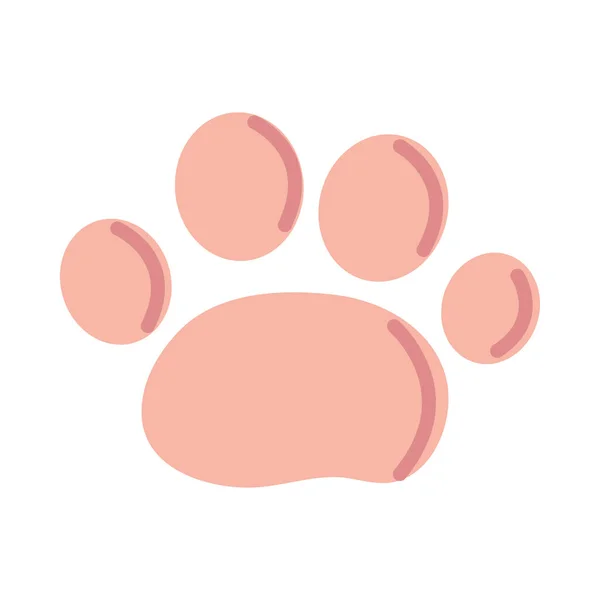 Paw Animal Icon Isolated Flat — Stock Vector