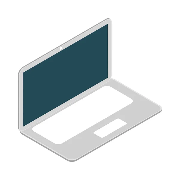 Ізольований Значок Комп Ютера Ноутбука — стоковий вектор