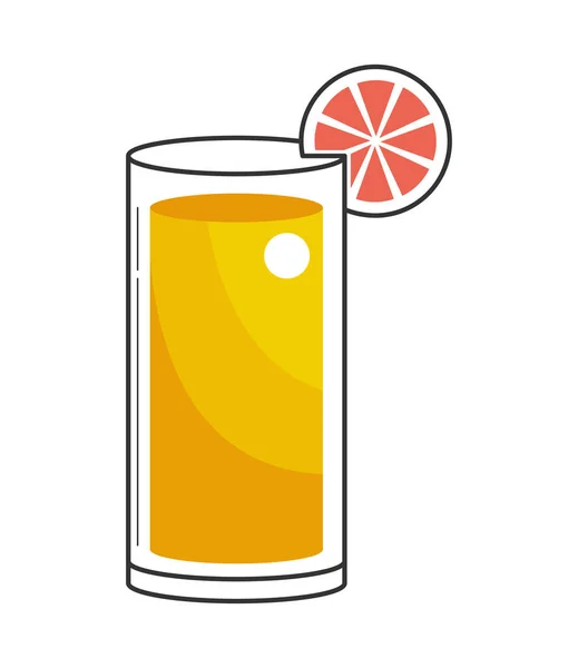 Cocktail Mit Limettensymbol Isoliert — Stockvektor