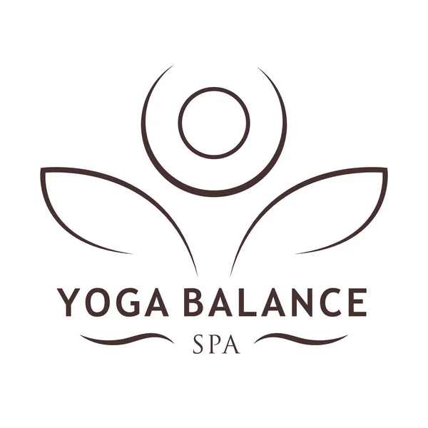 Yoga Balance Spa Badge Isolated – Stock-vektor