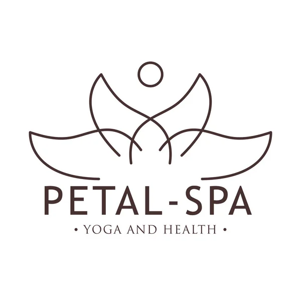 Petal Spa Yoga Wellness Badge – Stock-vektor