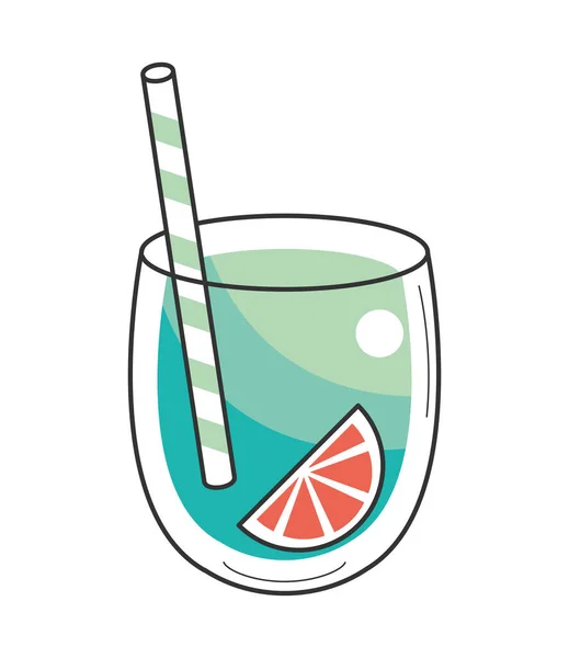 Cocktail Lemon Icon Isolated — Wektor stockowy