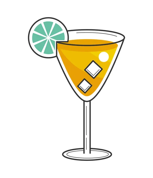 Cocktail Mit Eis Ikone — Stockvektor