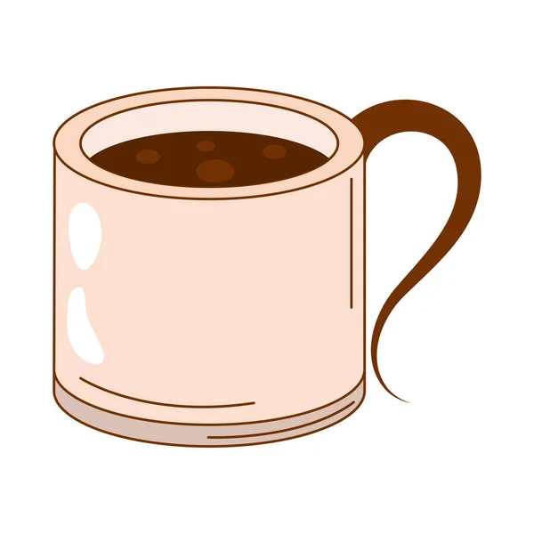 Bögre Kávé Ikon Izolált — Stock Vector