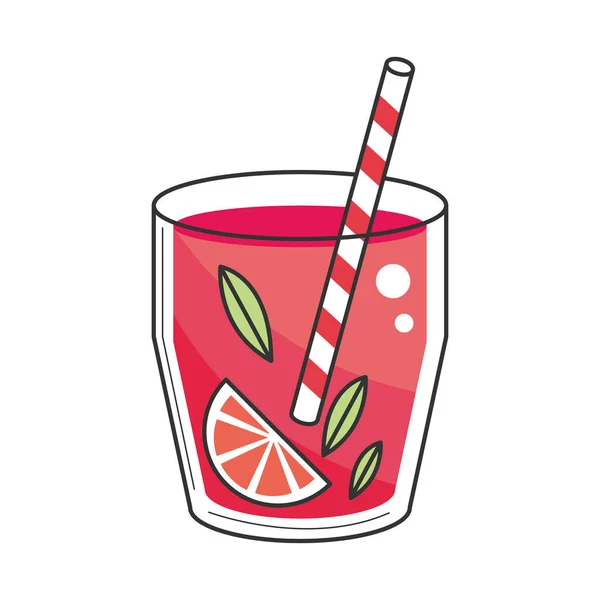 Délicieuse Icône Boisson Cocktail Isolé — Image vectorielle