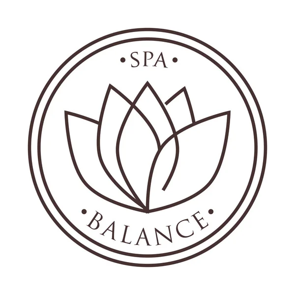 Spa Balance Badge Icon Isolated – Stock-vektor
