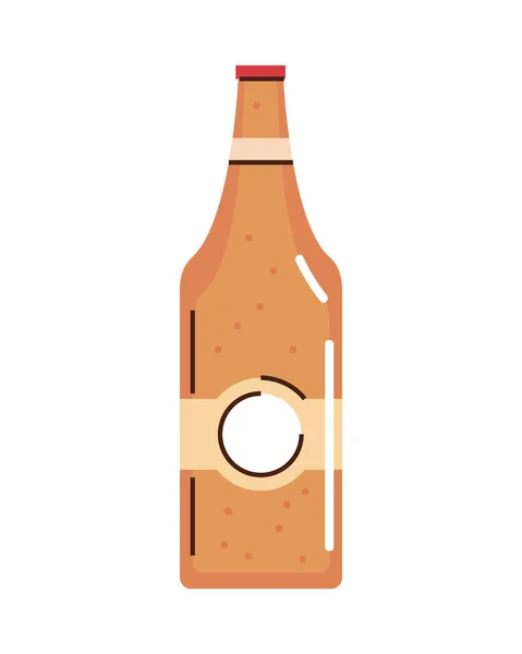 Beer Bottle Icon Isolated Flat — Vettoriale Stock