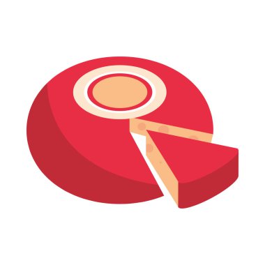 Peynirli süt ürünü ikonu izometrik