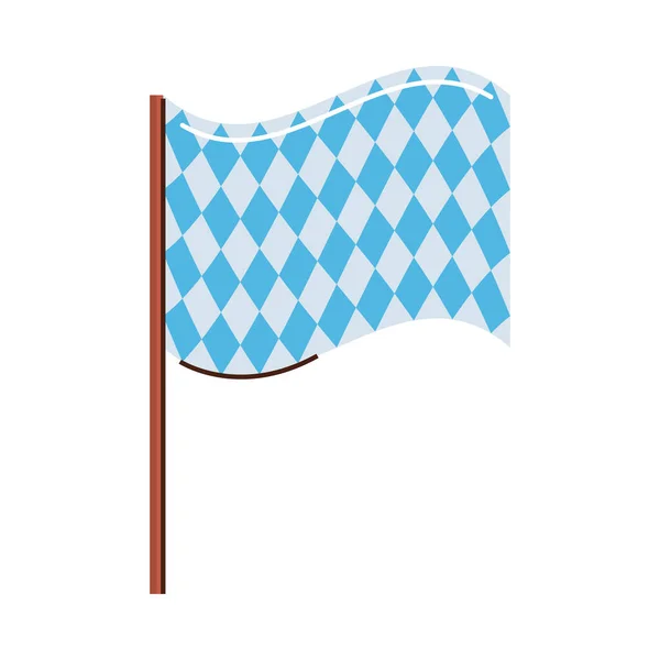 オクトーバーフェストのアイコンの旗が孤立し — ストックベクタ