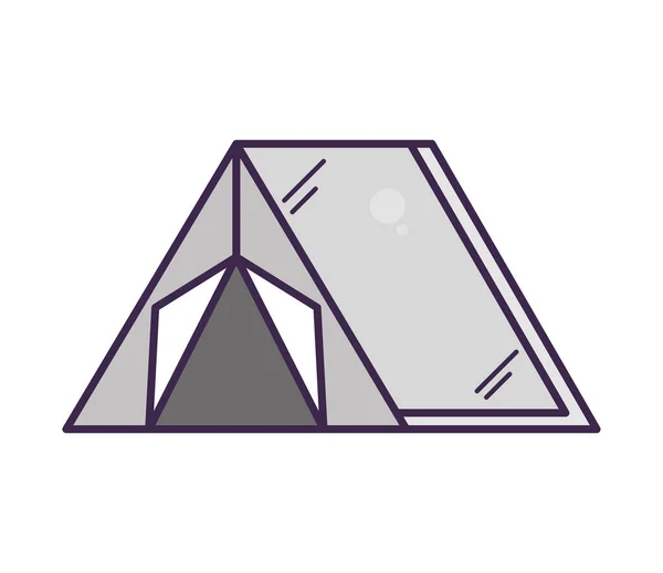 Camping Tent Icon Flat Isolated — Stock Vector