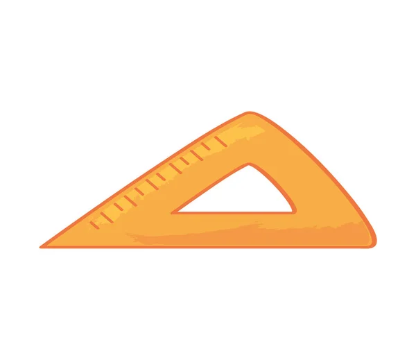Trojúhelník Pravítko Dodávka Ikona Izolované — Stockový vektor