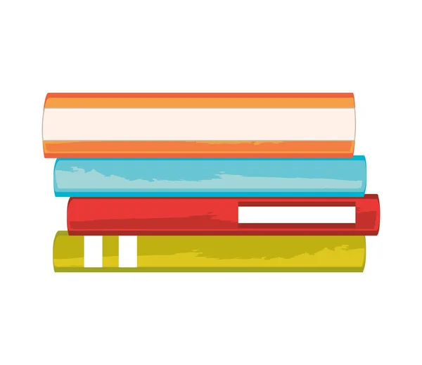 Pile Books Icon Isolated — Stock Vector