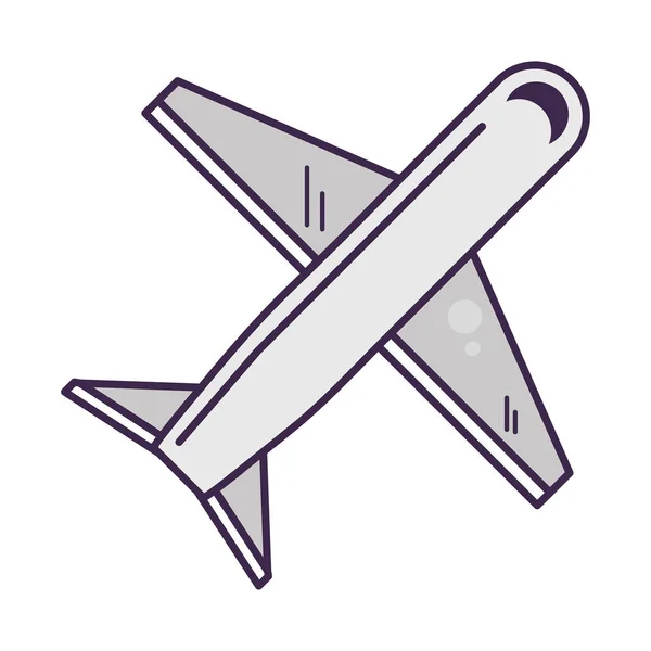 Plane Transport Icon Flat Isolated — Stock Vector