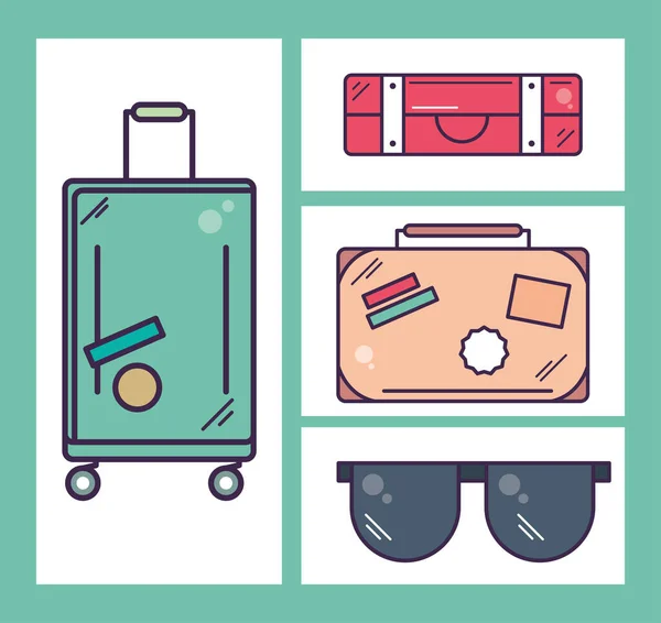 Design Von Reise Und Reisesymbolen — Stockvektor