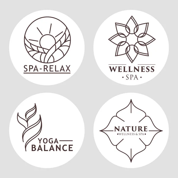 Spa Badges Collection Icons Vector – Stock-vektor