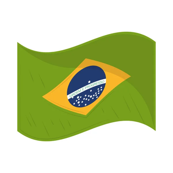 Bandeira Brasil Ícone Isolado — Vetor de Stock