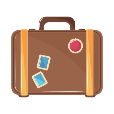 seyahat valiz simgesi düz izole