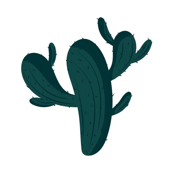 Ikon Tanaman Kaktus Terisolasi Rata - Stok Vektor